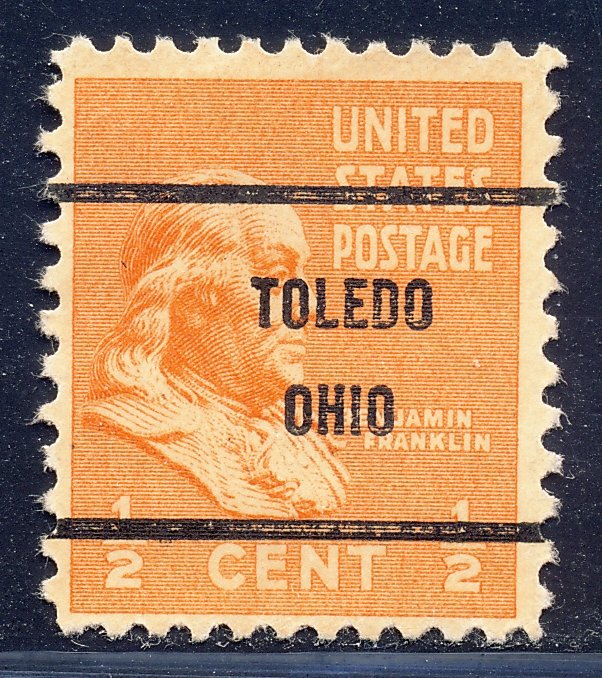 Toledo OH, 803-61 Bureau Precancel, ½¢ Franklin