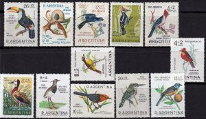 Argentina Birds Group of 12 Stamps