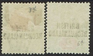 BECHUANALAND 1891 QV GB 1D AND 2D