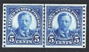 #602, VF/XF-OG-NH. Line Pair. Graded PSE Cert (85). SMQ $18