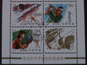​KOREA-1997-SC#3680a SPOTRS GAMES OF KOREA CTO: S/S VERY FINE-HARD TO FIND