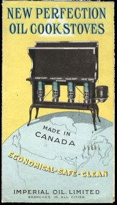 Canada, 1910 illustrated advertising cover New Perfection Oil Cook Stoves, ...