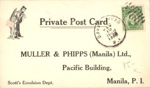 Philippines 2c Rizal 1928 Davao, Davao P.I. Postcard to Manila, P.I.Illustrat...