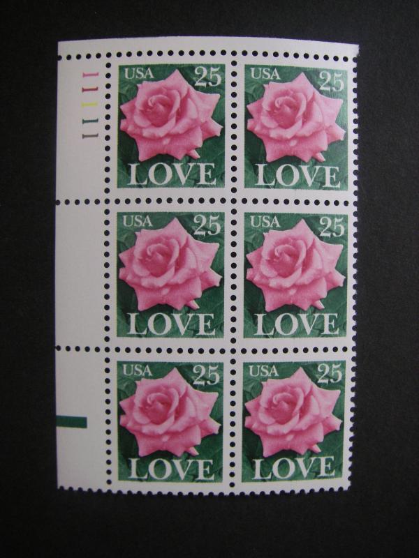 Scott 2378, 25c Love Rose, PB6 #11111 UL, MNH Beauty