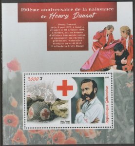 GABON - 2018 - Henri Dunant & Red Cross - Perf Min Sheet - MNH -Private Issue