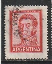 1965 Argentina - Sc 695A - used VF - 1 single - San Martin