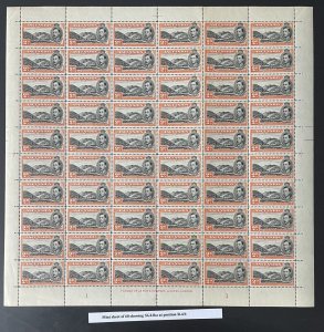 ASCENSION GVI SG41b + 41ba, 2d SHEET x 60 MOUNTAINEER FLAW, NH MINT. Cat £600+