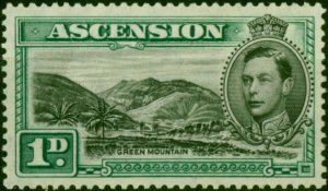 Ascension 1938 1d Black & Green SG39 Fine LMM