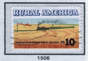 SC# 1506 - (10c) - Rural America - Wheat Fields & Train, Used single