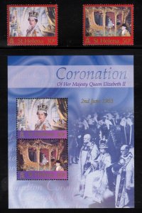 ST HELENA 2002 Coronation 50th Anniversary; Scott 821-23, SG 889-91; MNH