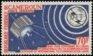 Cameroun #C54, Complete Set, 1965, Space, ITU, Never Hinged