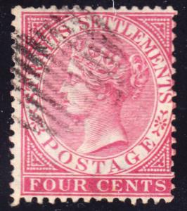 Malaya Straits Settlements Scott 11  wtmk CC  F+  used.