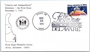 US SPECIAL POSTMARK EVENT COVER THE FIRST STATE OF DELAWARE AT DOVER 1978-C