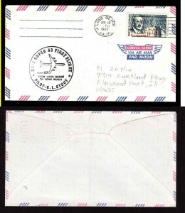 USA-cover #8723-First Flight Super 63-Long Beach, Calif-Apr 10 1967-