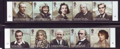 Great Britain Sc 2692-2701 2009 Famous People stamp set  mint NH