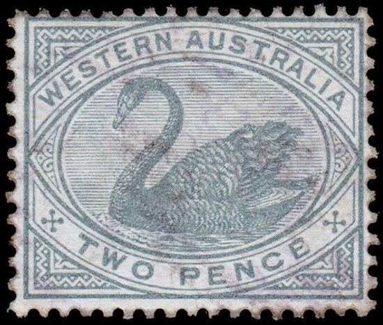 Western Australia Scott 63, Perf. 14 (1890) Used F-VF M