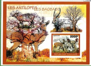 A3589-Togo ERROR INPERF 2010 ANIMALS  ЖИВОТНЫЕ Antelopes