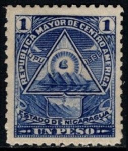 1898 Nicaragua Scott #- 109K 1 Peso Coat of Arms No Watermark Unused