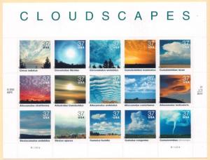 US #3878 Cloudscapes Sheet MNH
