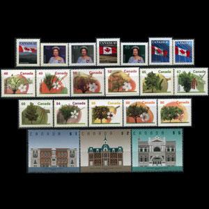 CANADA 1991 - Scott# 1356-78 Trees etc.Miss.71c 42c-$5 NH