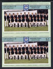 St Vincent - Grenadines 1985 Cricketers #3 - $2 Yorkshire...