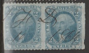 U.S. Scott #R9b Express Revenue Stamp - Used Pair