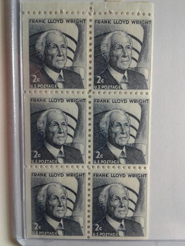 SCOTT # 1280A PANE TWO CENT WRIGHT GEM MINT NEVER HINGED !!  1971 AMAZING !!!