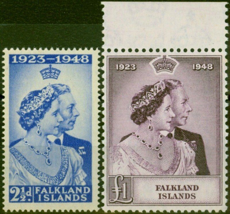 Falkland Islands 1948 RSW Set of 2 SG166-167 Very Fine UMM