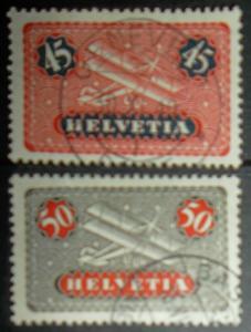 SWITZERLAND 1923 AIRPOST Scott #C8-C9 Free US Shipping