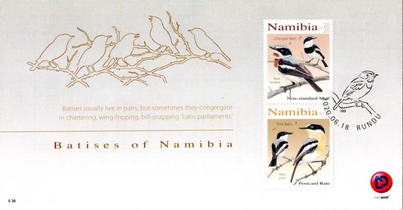 Namibia - 2020 Batises Birds FDC