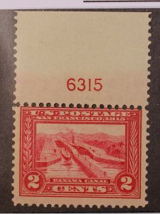 Scott 398 - 2 Cents Panama Canal MNH Plate # Single SCV $35.00