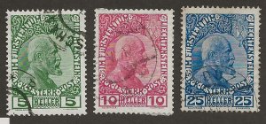 Liechtenstein 1-3 Used