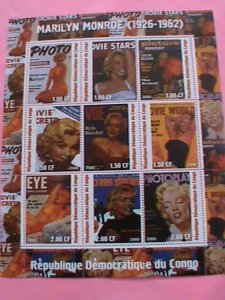 ​CONGO STAMP-2000- MARILYN MONROE COVER GIRL -MNH STAMP SHEET -RARE