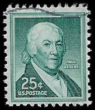 U.S. #1048 Used; 25c Paul Revere (1958) (1)