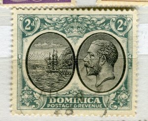 DOMINICA; 1930s early GV pictorial issue fine used 2d. value