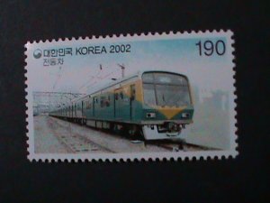 ​KOREA-2002-SC#4204-7- LOCOMOTIVE-TRAINS -MNH VF-LAST ONE WE SHIP TO WORLDWIDE