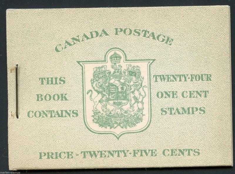 CANADA COMPLETE UNEXPLODED BOOKLET STANLEY GIBBONS #SB39  MINT NH STAMPS