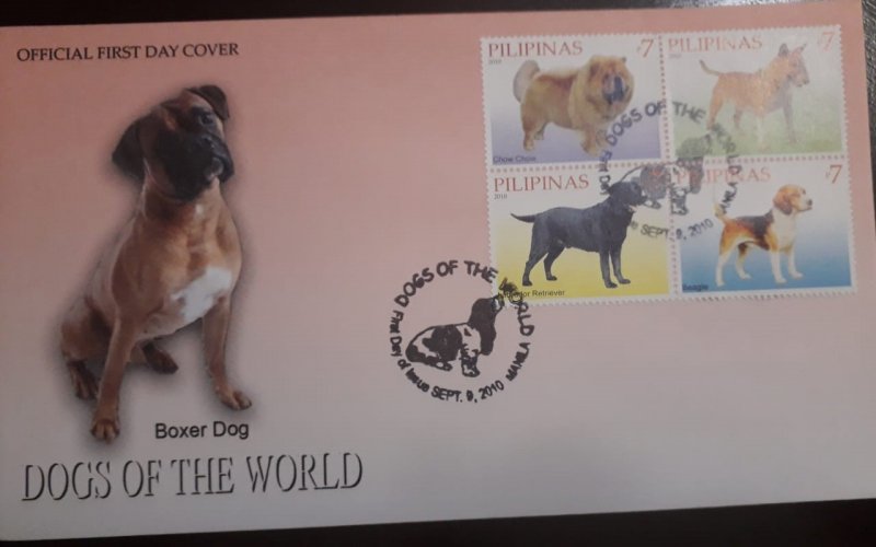 O) 2010 PHILIPPINES, DOG OF THE WORLD - CHOW CHOW - BULLT -  RETRIEVER -