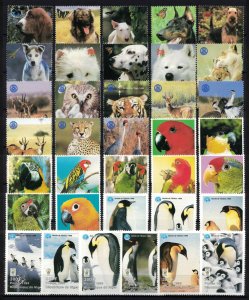 NIGER 1998 - Fauna (dogs, african animals, birds)/ complete sets MNH