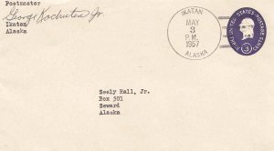 United States Alaska Ikatan 1957 4f-bar  Type 1  1950-1957  Postal Stationery...