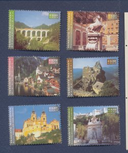 UNITED NATIONS VIENNA - Scott 302-307  - MNH - 2002