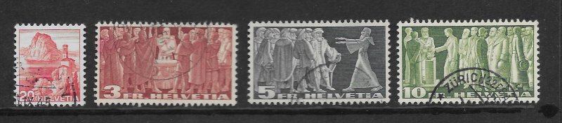 Switzerland 243-46  1938  set  VF Used