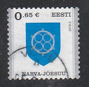 Estonia # 884, Arms of  Narva-Joesuu, Used, 1/2 Cat.