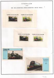 SCOTLAND - EYNHALLOW - 1982 - Steam Locos #6 -Perf, Imp 2v, Souv, D/L Sheets-MLH