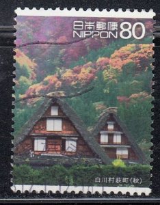 Japan 2002 Sc#2822b Ogimachi Village in Shirakawa-go in Autumn - 2 Used