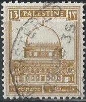 Palestine 75 (used) 13m Dome of the Rock, ol bister (1932)