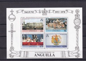 SA16d Anguilla 1978 25th Anniv Coronation Queen Elizabeth mint minisheet