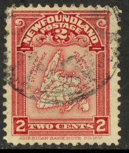 NEWFOUNDLAND 1908 KEDVII 2c MAP Issue Sc 86 VFU