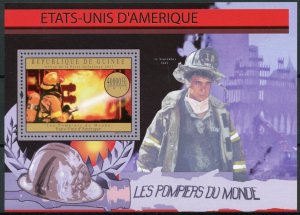 Guinea Fire Service Stamps 2012 MNH Firemen of World US USA 1v S/S