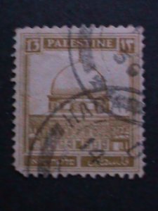 PALESTINE-1927-SC# 73 MOSQUE OF OMAR-USED FANCY CANCEL VF WE SHIP TO WORLD